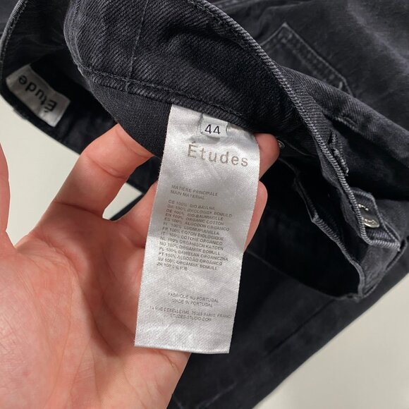 Etudes Studios Slim Fit Black Organic Cotton Relic Jeans men's size 29x29 - Picture 6 of 10